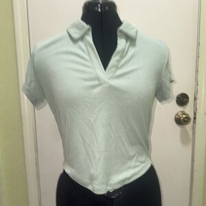 Light Green Women's Polo Shirt Size M